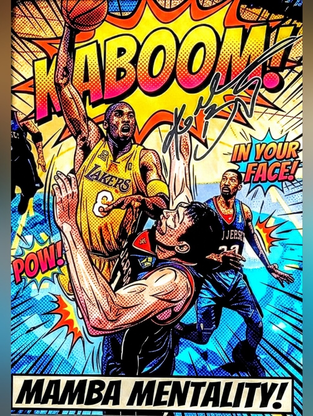 NEW!💯 KOBE BRYANT LAKERS 8.5x11 ULTRA GLOSSY VINTAGE CREATED BASKETBALL POSTER!